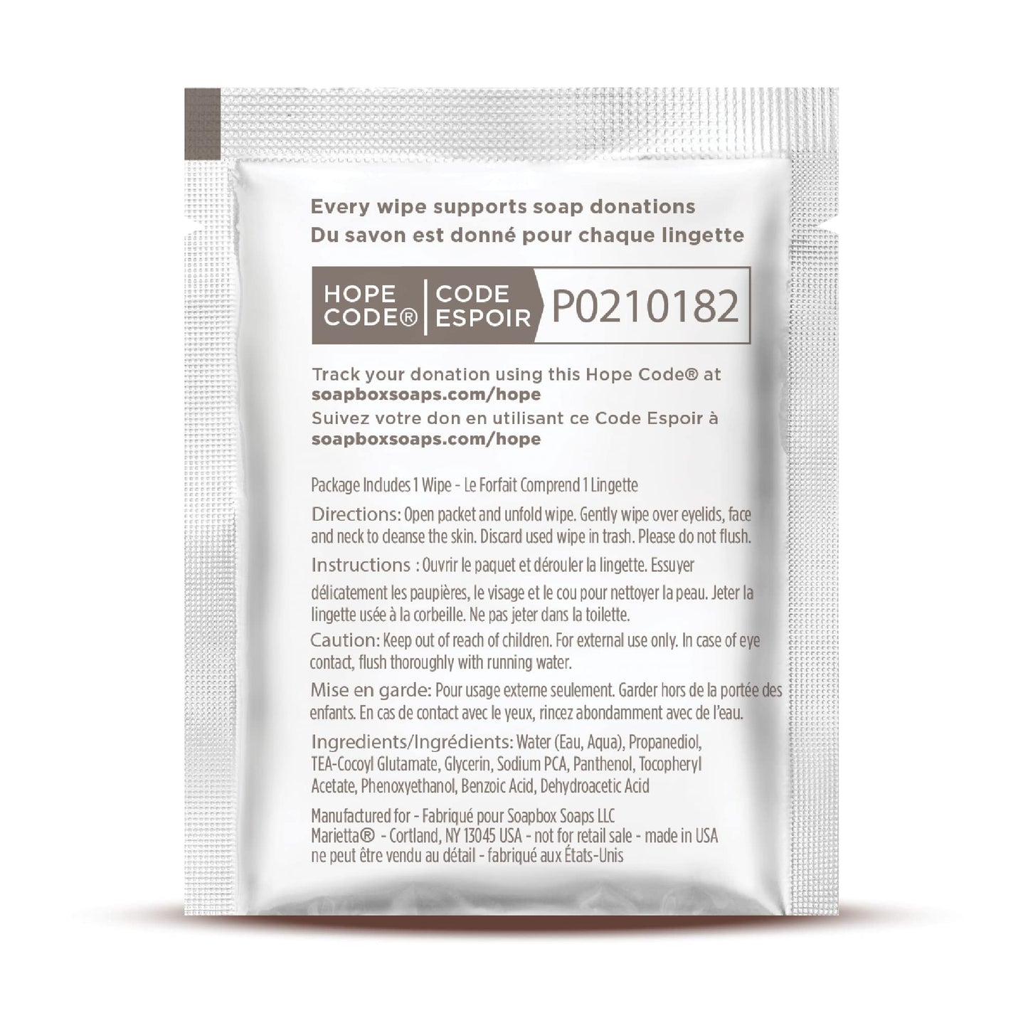 Soapbox non irritating pre moistened facial tissues for daily skincare