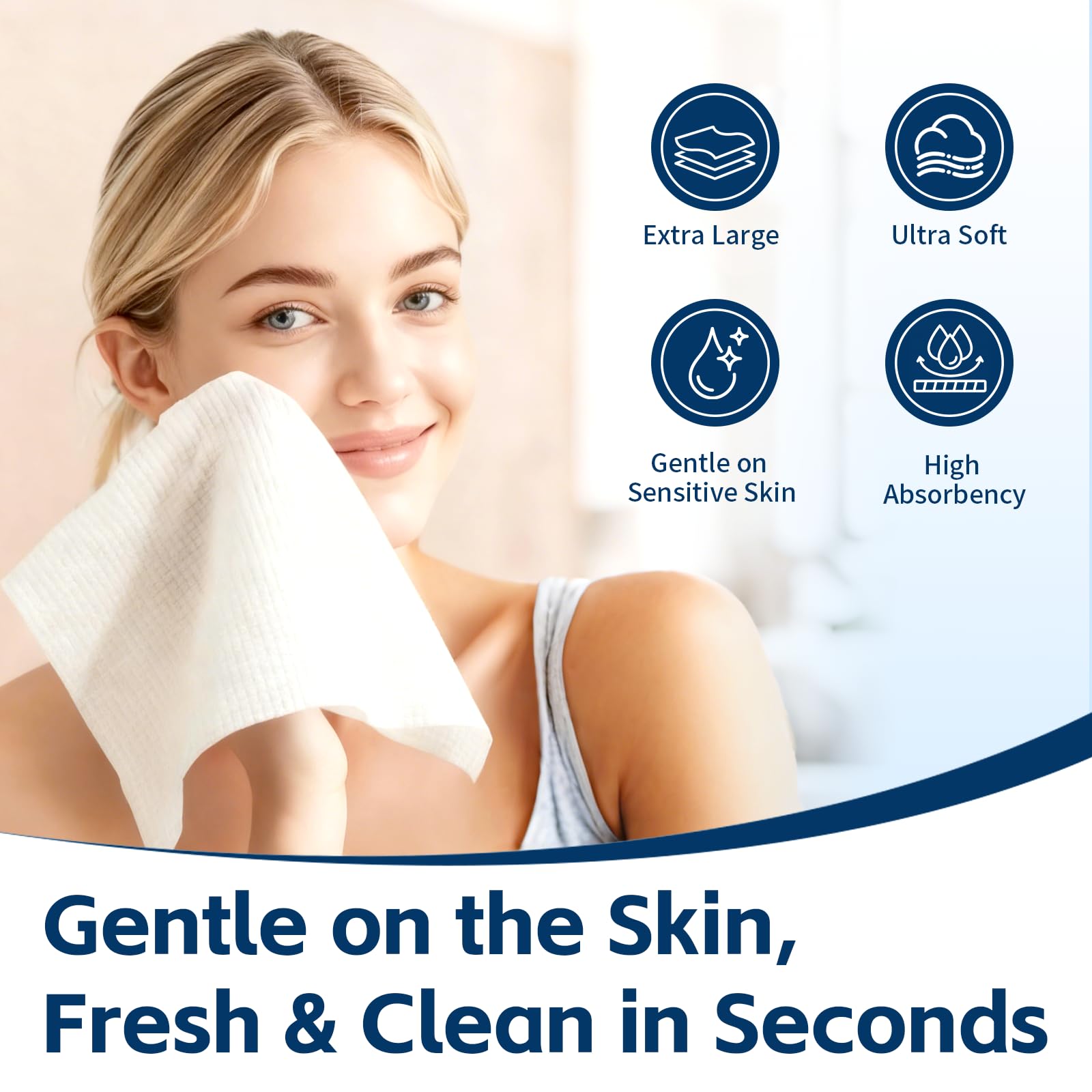 Celitina disposable facial cleansing cloths in 50 count pack