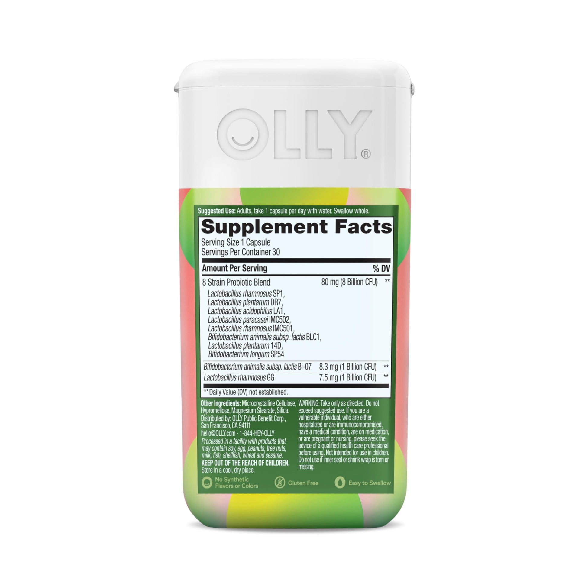 OLLY Big 10 Probiotic premium 30 count bottle for immune and mood support