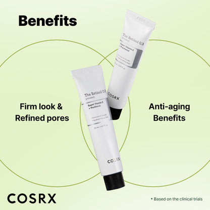 Korean skincare COSRX retinol cream for fine line reduction