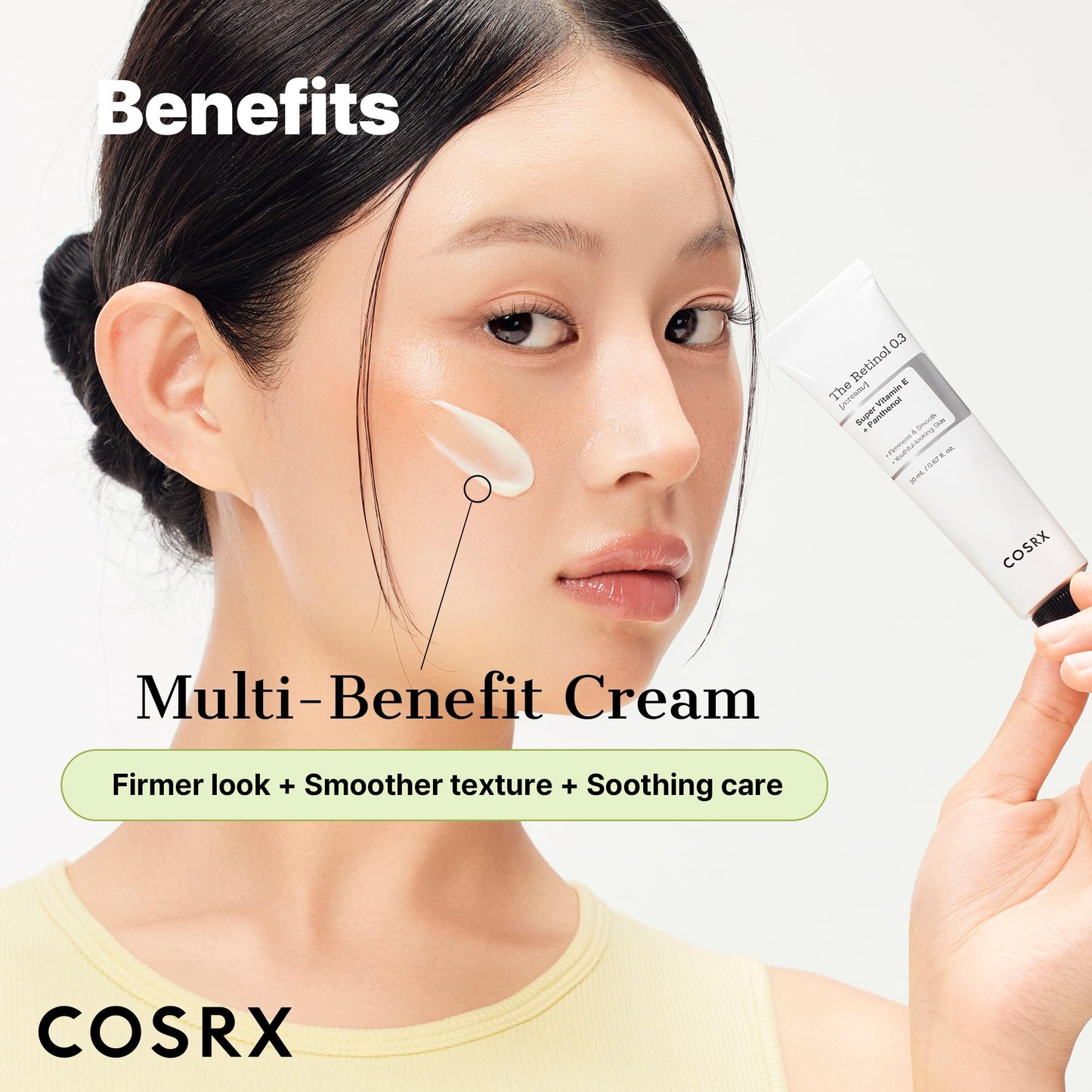 COSRX advanced anti-aging treatment tube with panthenol and vitamin e