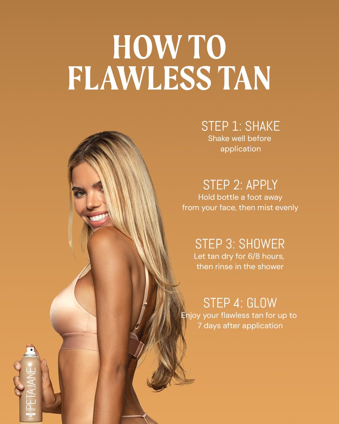 Peta Jane natural glow tanning mist bottle