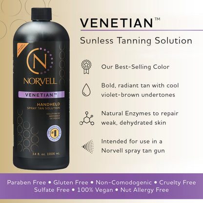 Norvell sunless tanning solution 1 liter professional bottle
