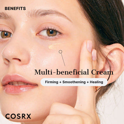 COSRX Korean skincare retinol cream tube being held to demonstrate product dimensions