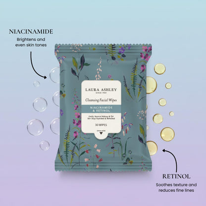 Laura Ashley Hyaluronic Acid and Vitamin E wipes for hydration