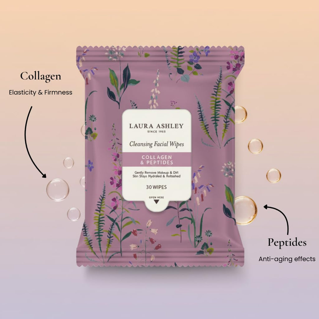 Laura Ashley Collagen and Peptides cleansing wipes variety pack