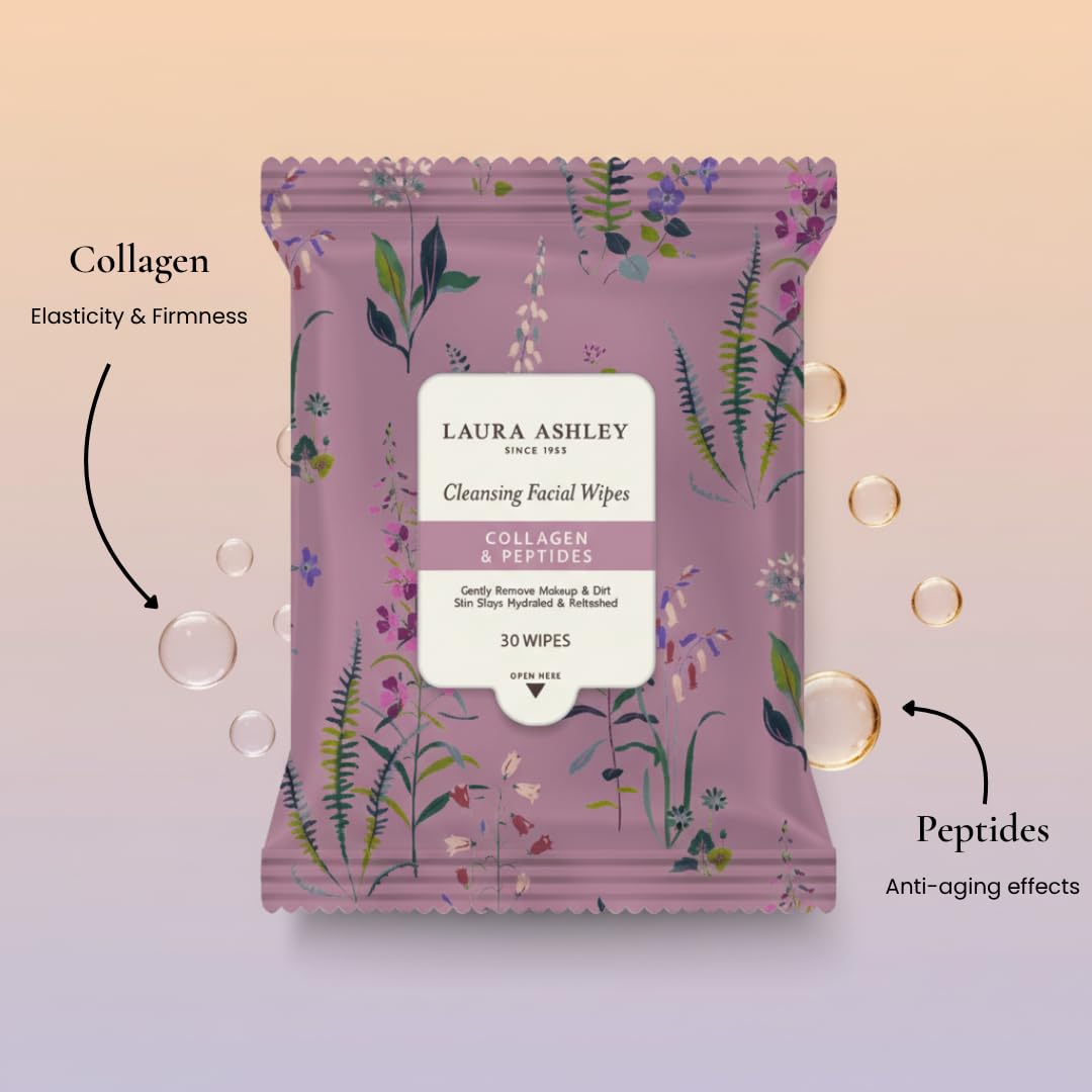 Laura Ashley Collagen and Peptides cleansing wipes variety pack