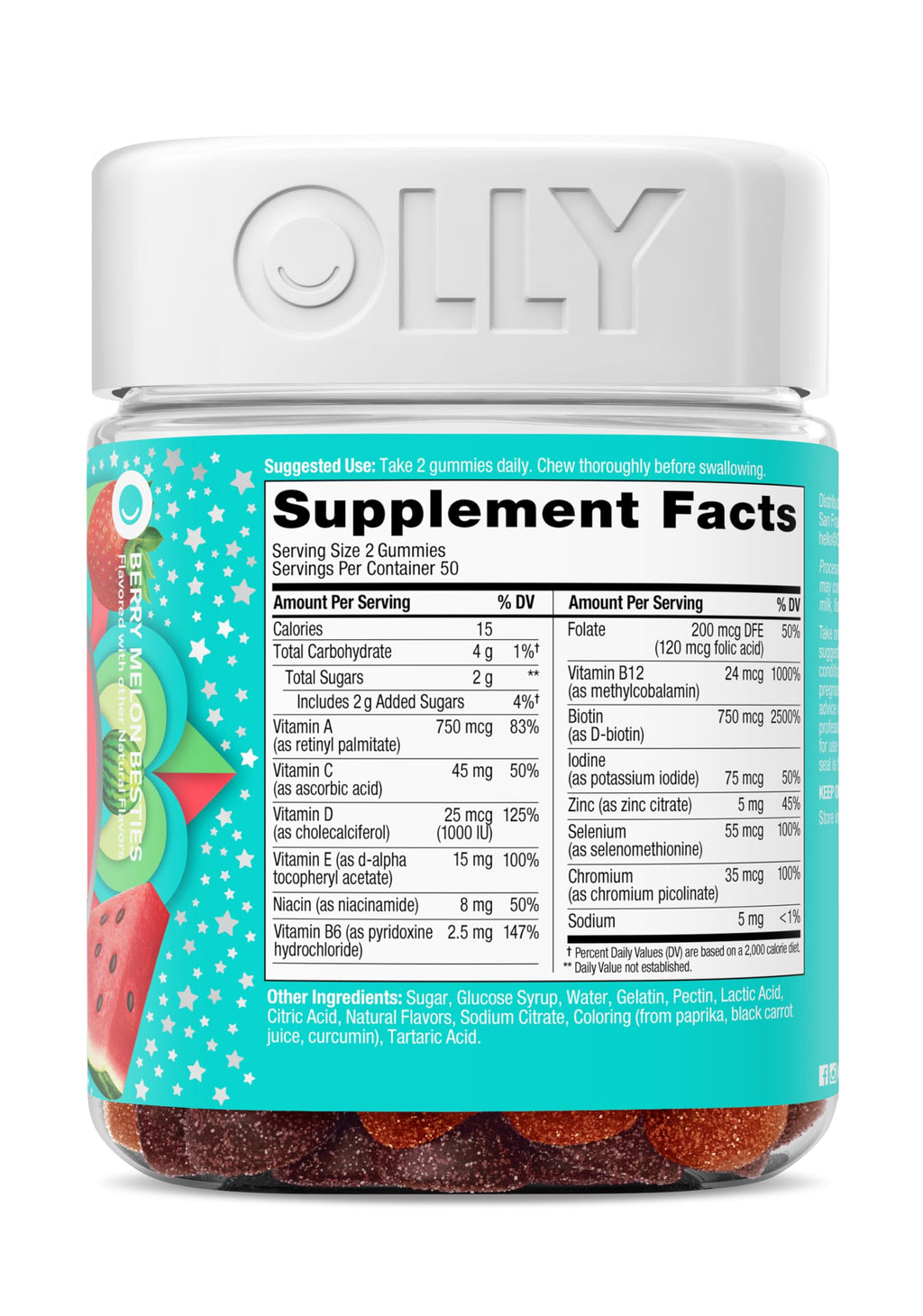Olly teen girl multi gummies lifestyle product display