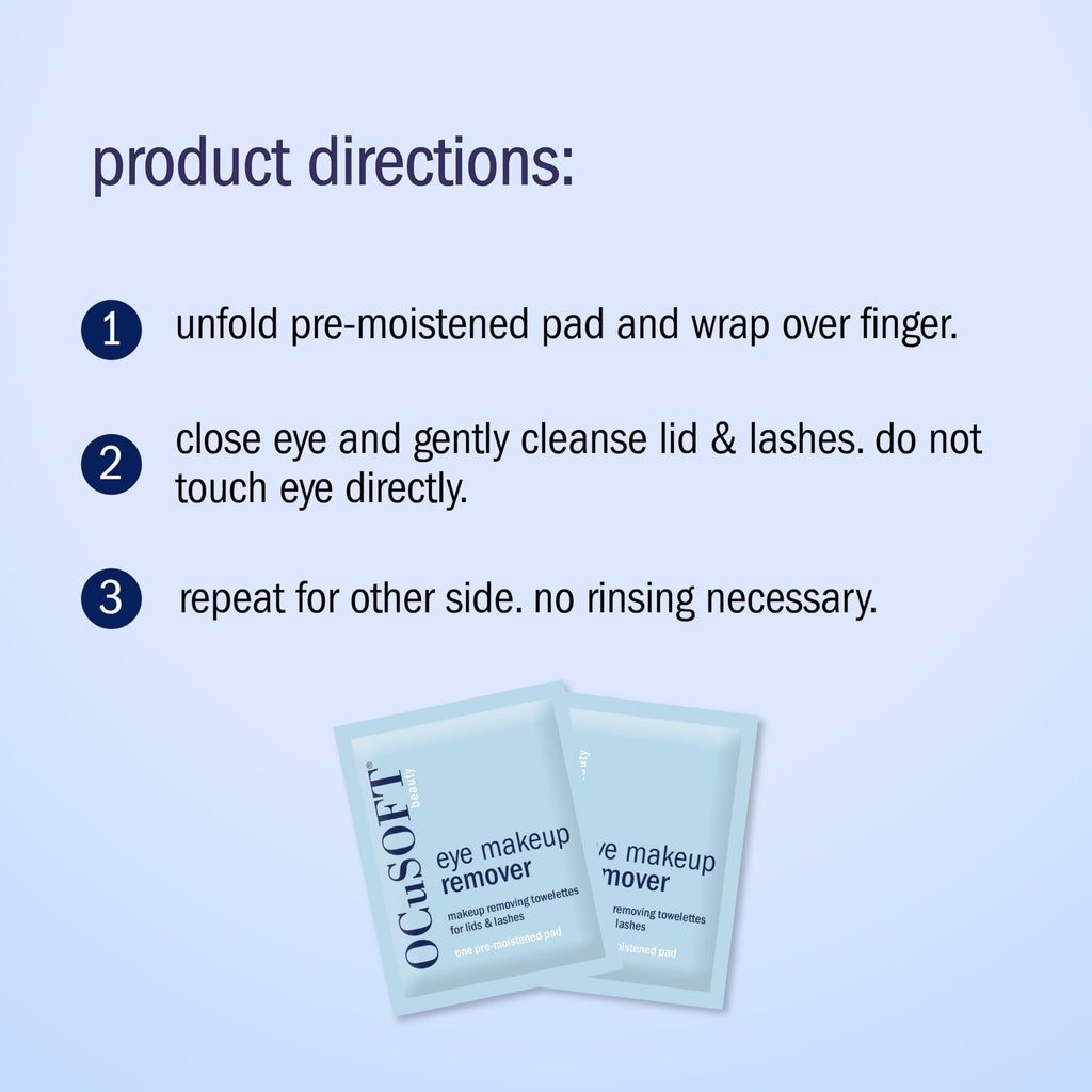 OCuSOFT fragrance free eye makeup remover pads ingredients list