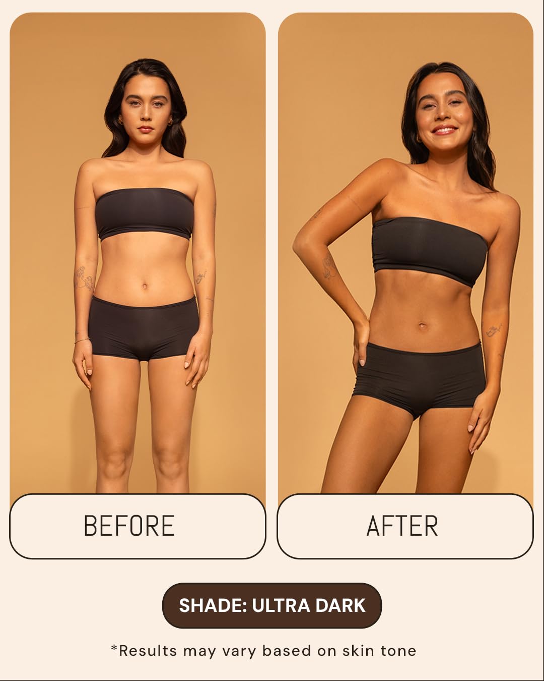 Application of Peta Jane tanning mousse using a mitt