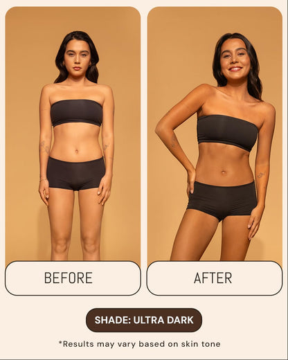 Application of Peta Jane tanning mousse using a mitt