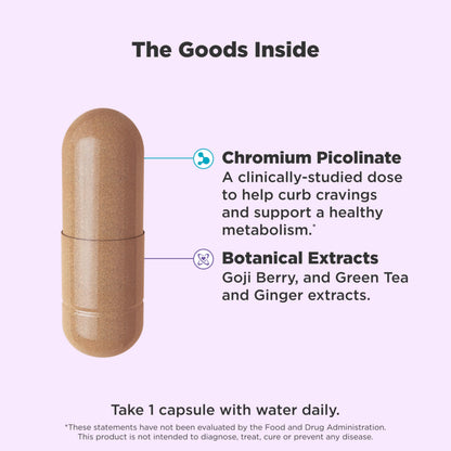 OLLY metabolism and energy support capsules displayed next to fresh ginger and green tea