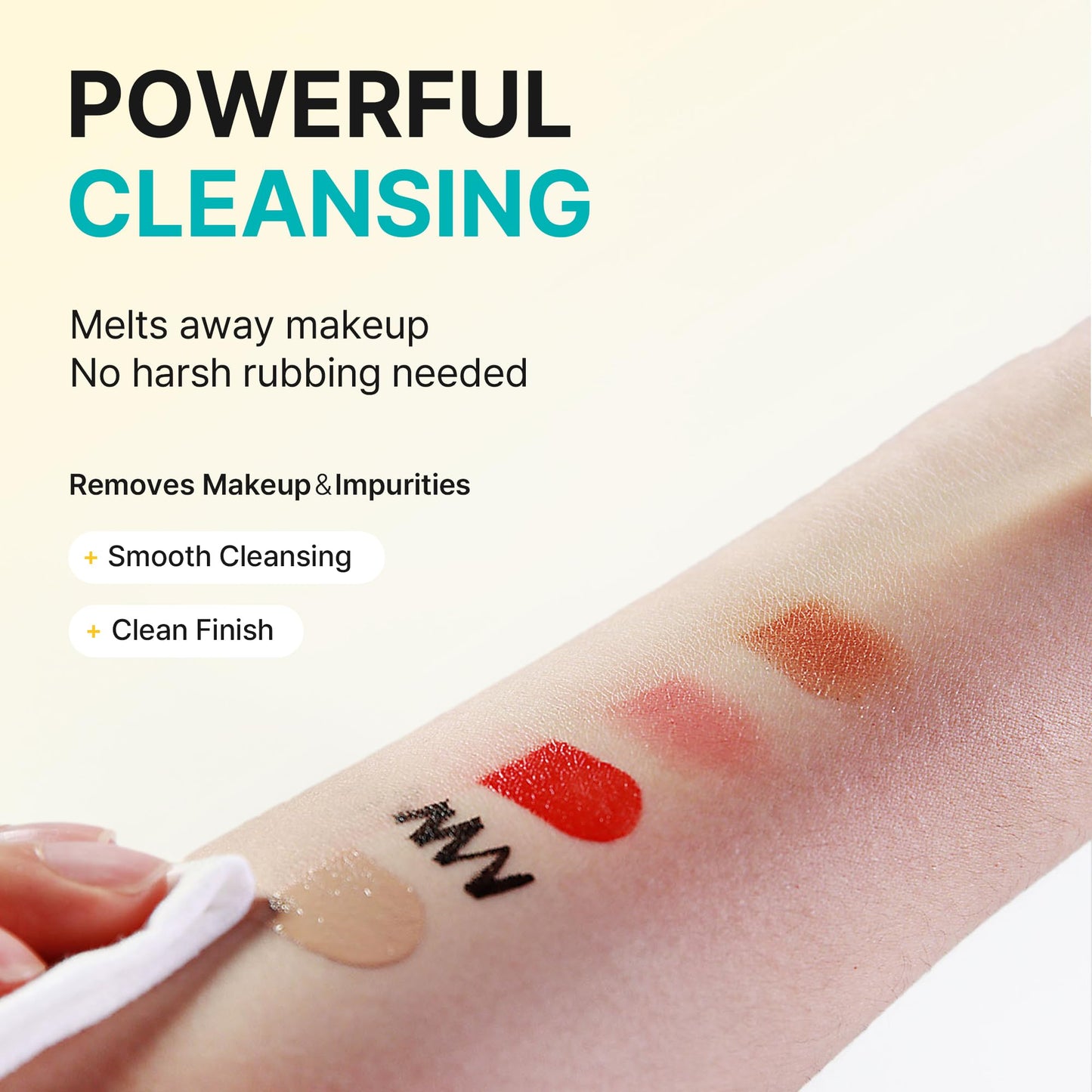 Ariul purefull gentle cleansing wipes package back highlighting the natural vegetable extracts formula.