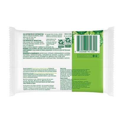 Simple makeup remover wipes for waterproof mascara