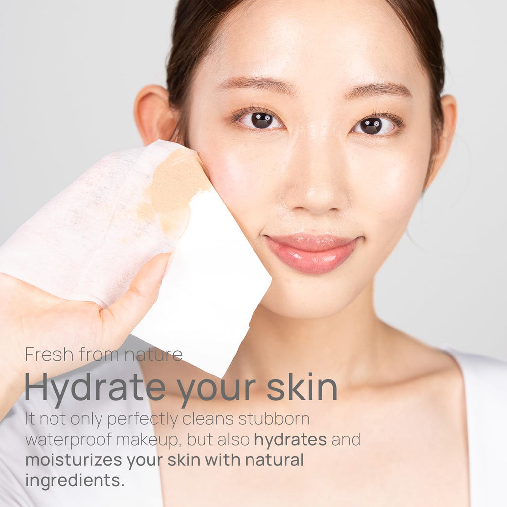 Side view of Epielle resealable makeup remover wipe pouches