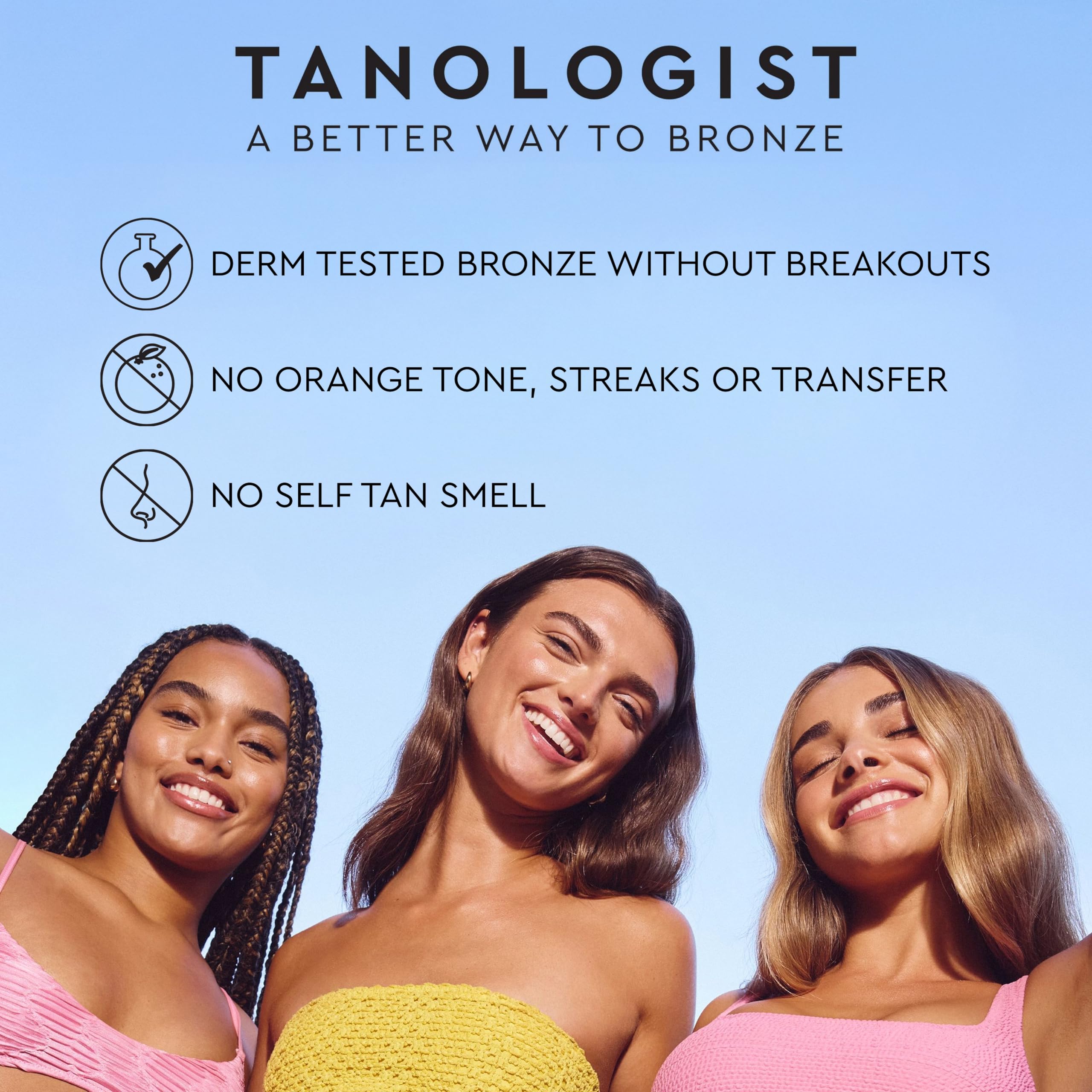 Tanologist body lotion packaging for medium to dark skin