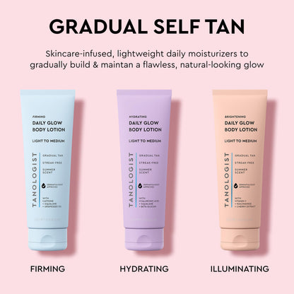 Tanologist vegan self tanning lotion branding on packaging