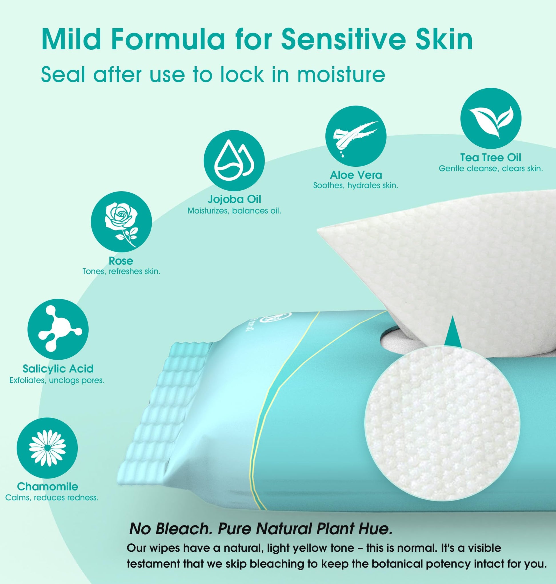 ProCIV acne treatment face wipes with tea tree extract packaging