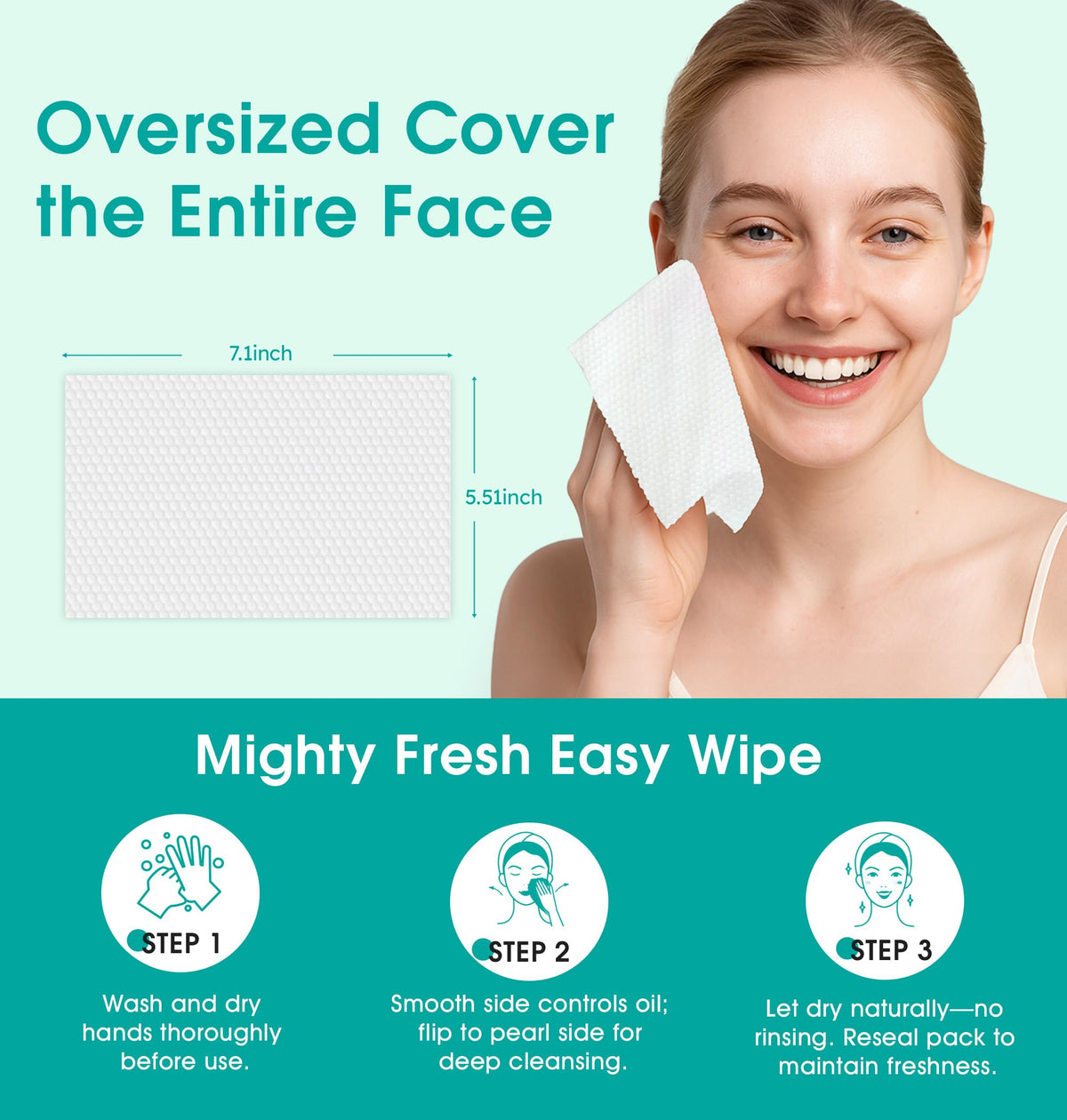Travel friendly 28 count pack of ProCIV tea tree cleansing wipes