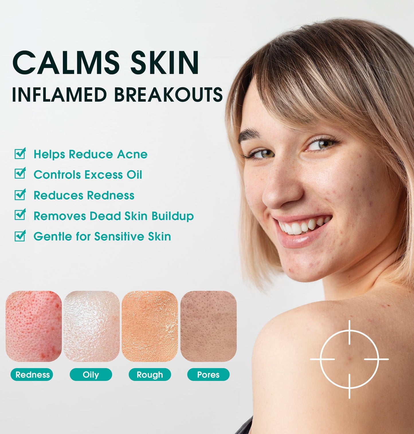 Person using ProCIV tea tree salicylic acid wipes for skincare