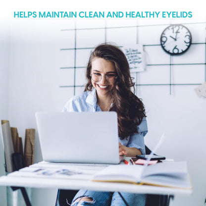 Back of packaging showing ingredients for Clear C eyelid wipes