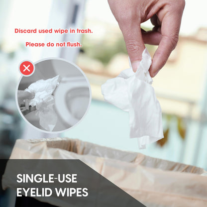 Clear C non-irritating eye wipes for removing makeup and debris