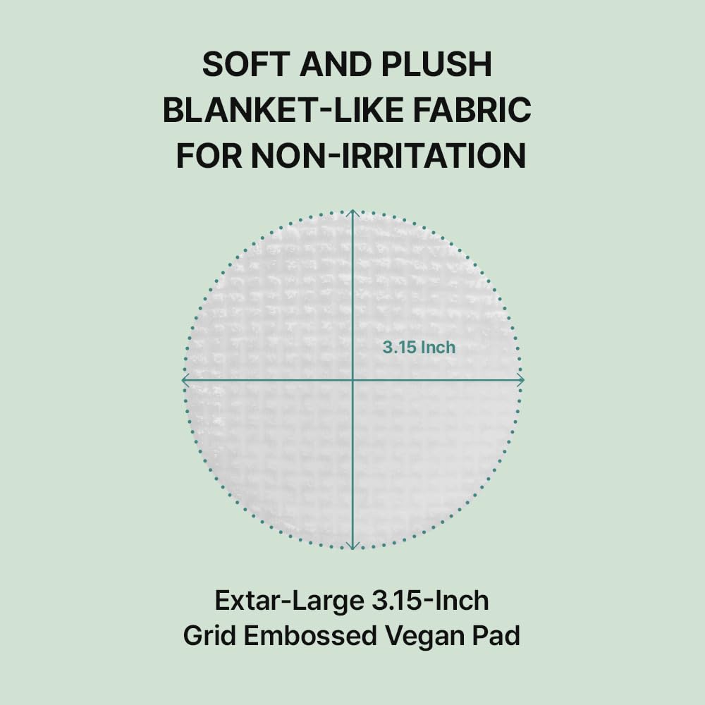 Vegan soft facial pad smooth side texture close up for sensitive skin moisturization