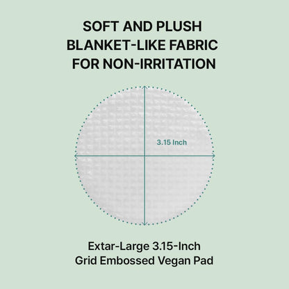 Vegan soft facial pad smooth side texture close up for sensitive skin moisturization