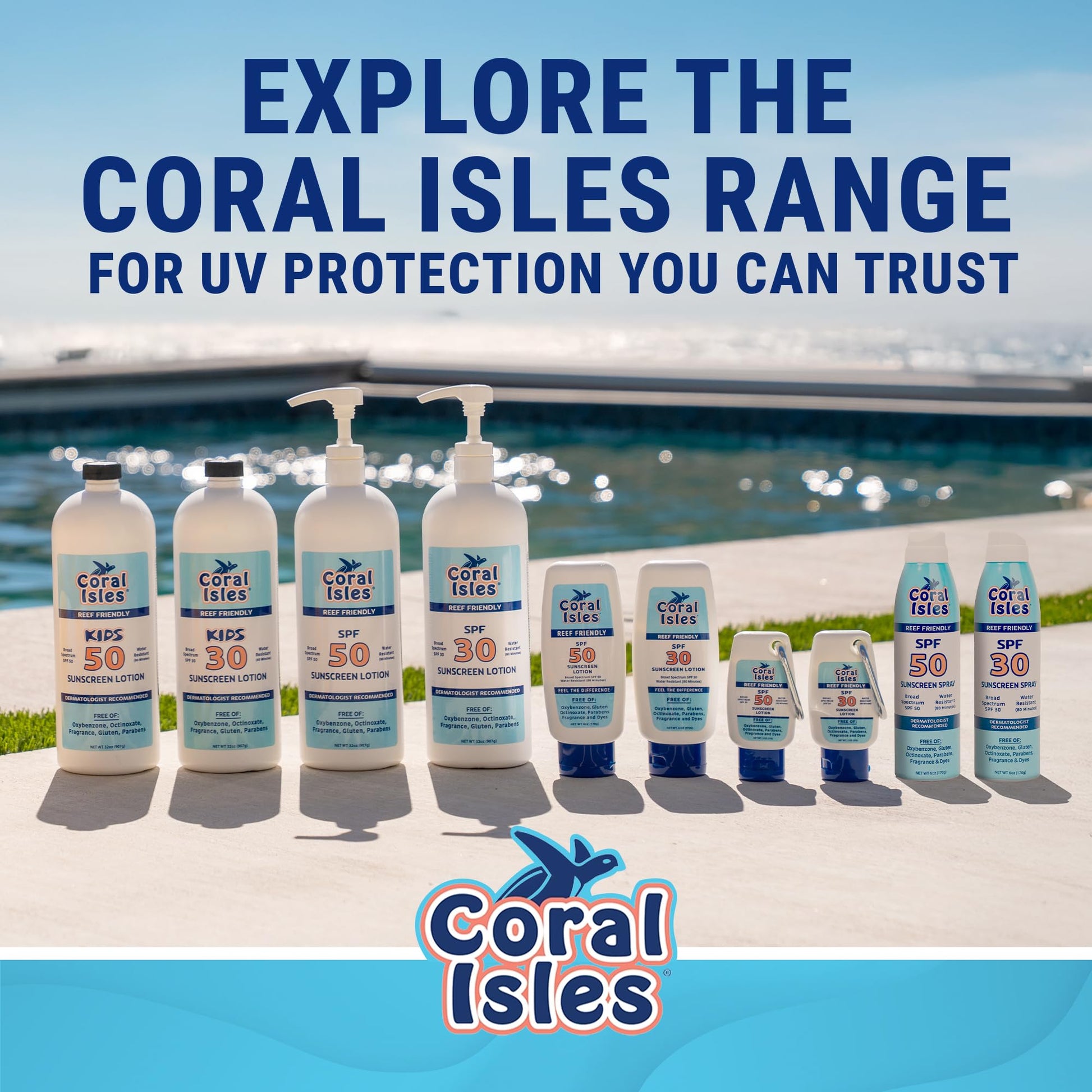 Coral Isles SPF 50 broad spectrum sun protection lotion