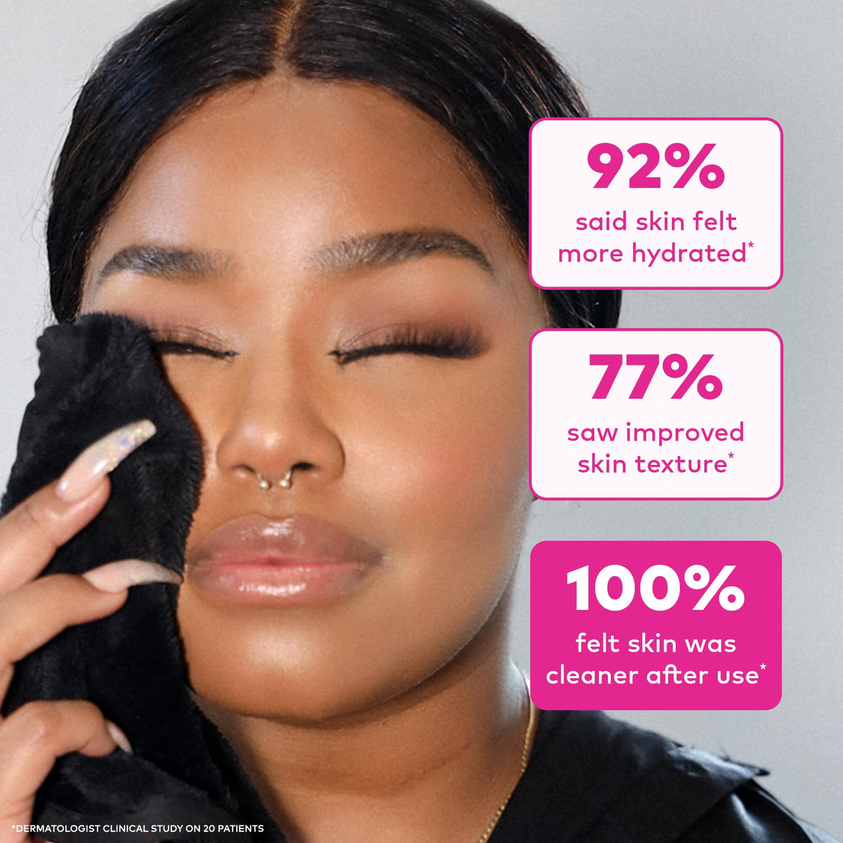 Hypoallergenic chemical free skincare cleansing cloth