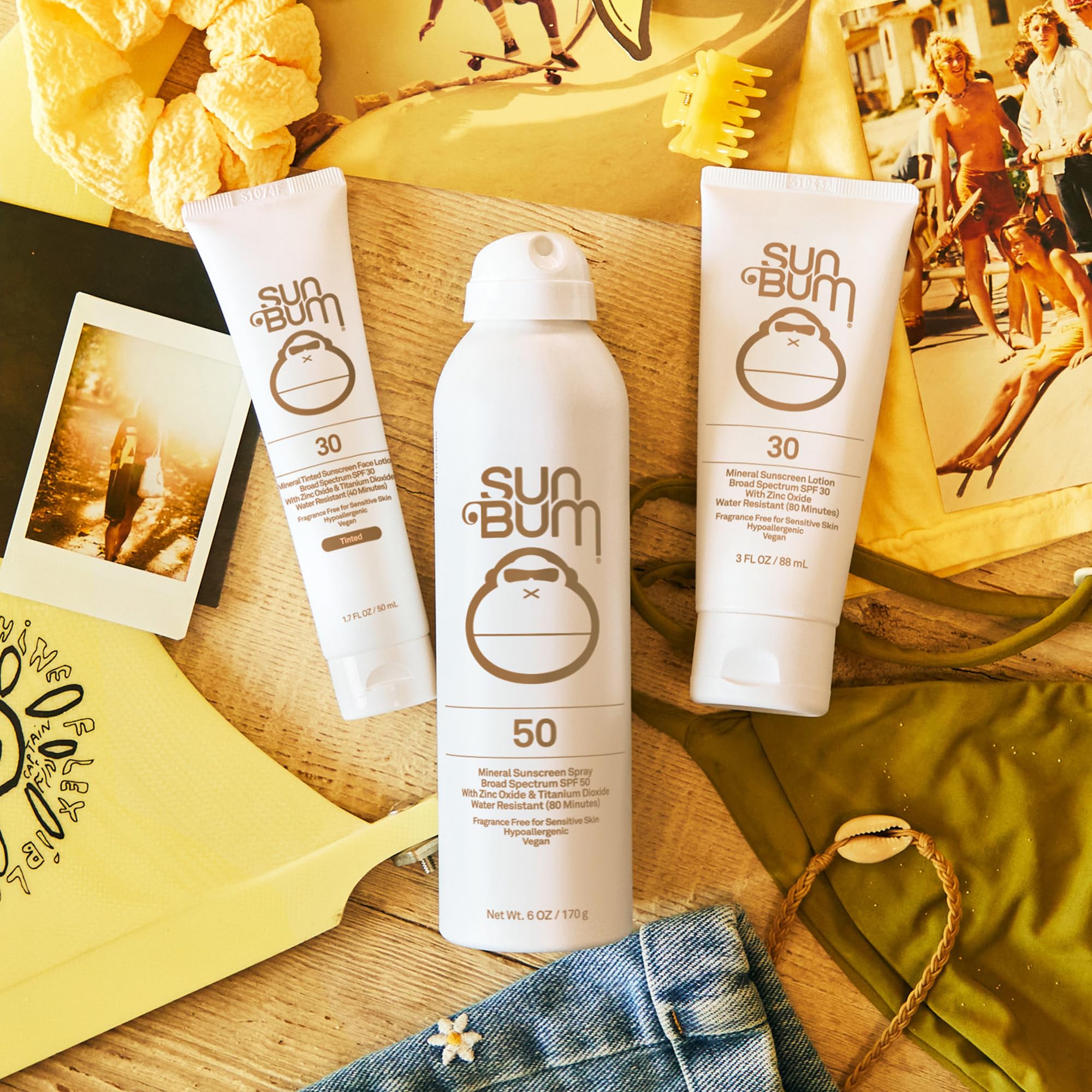 Sun Bum SPF 30 face sunscreen travel size bottle