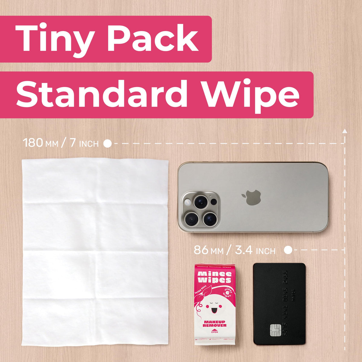 Resealable tab detail on Moonies travel wipe pack
