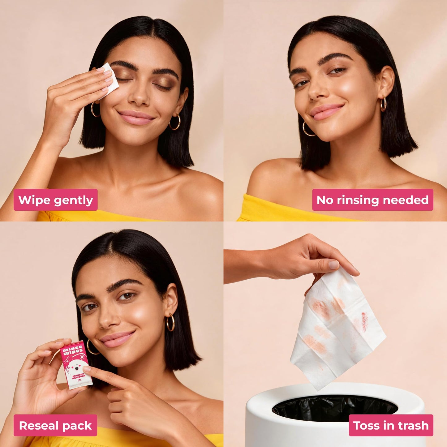 Moonies wipes placed inside a small purse for travel