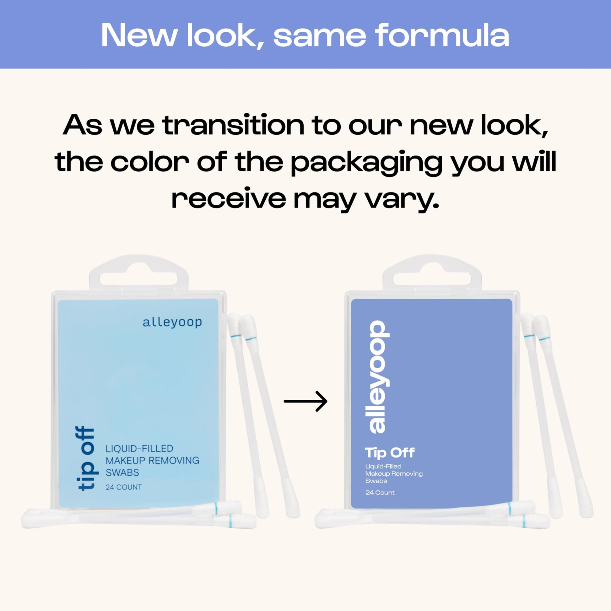 Authentic Alleyoop liquid-filled swabs for makeup mishaps