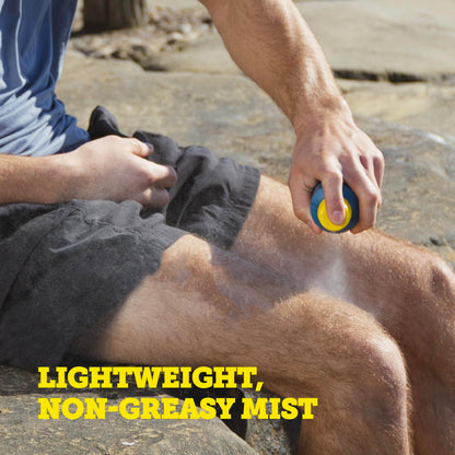 Oars + Alps sunscreen spray for face and body lifestyle shot