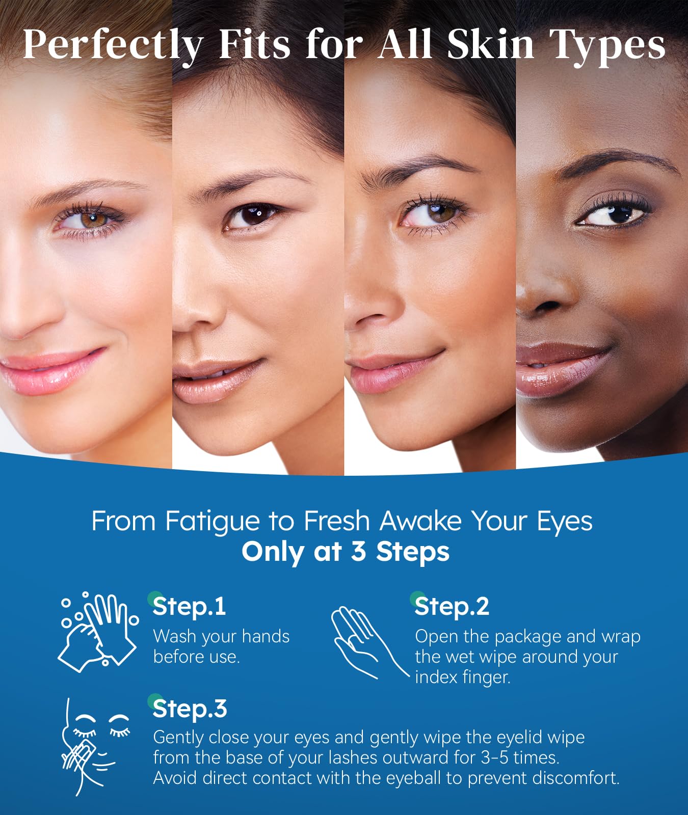 Tea tree oil eyelid wipes for dry eye relief