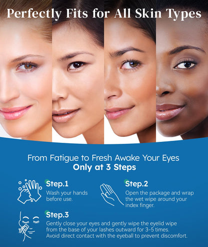 Tea tree oil eyelid wipes for dry eye relief