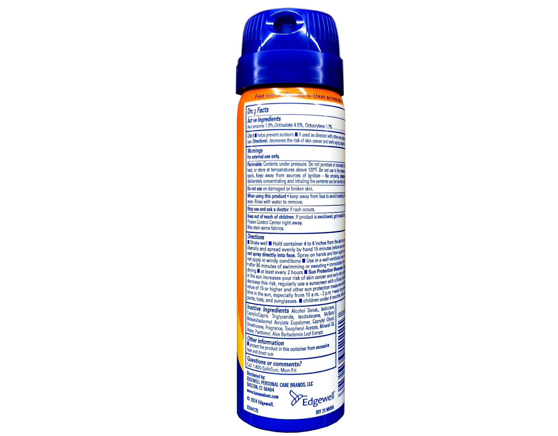 Banana Boat sport sunscreen spray application demonstration
