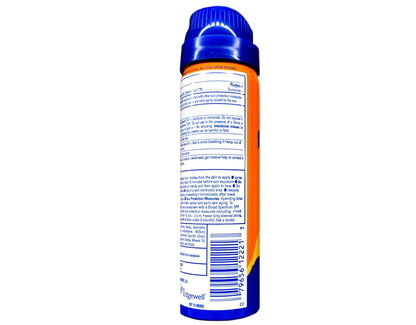 Banana Boat SPF 30 clear spray bottles back label