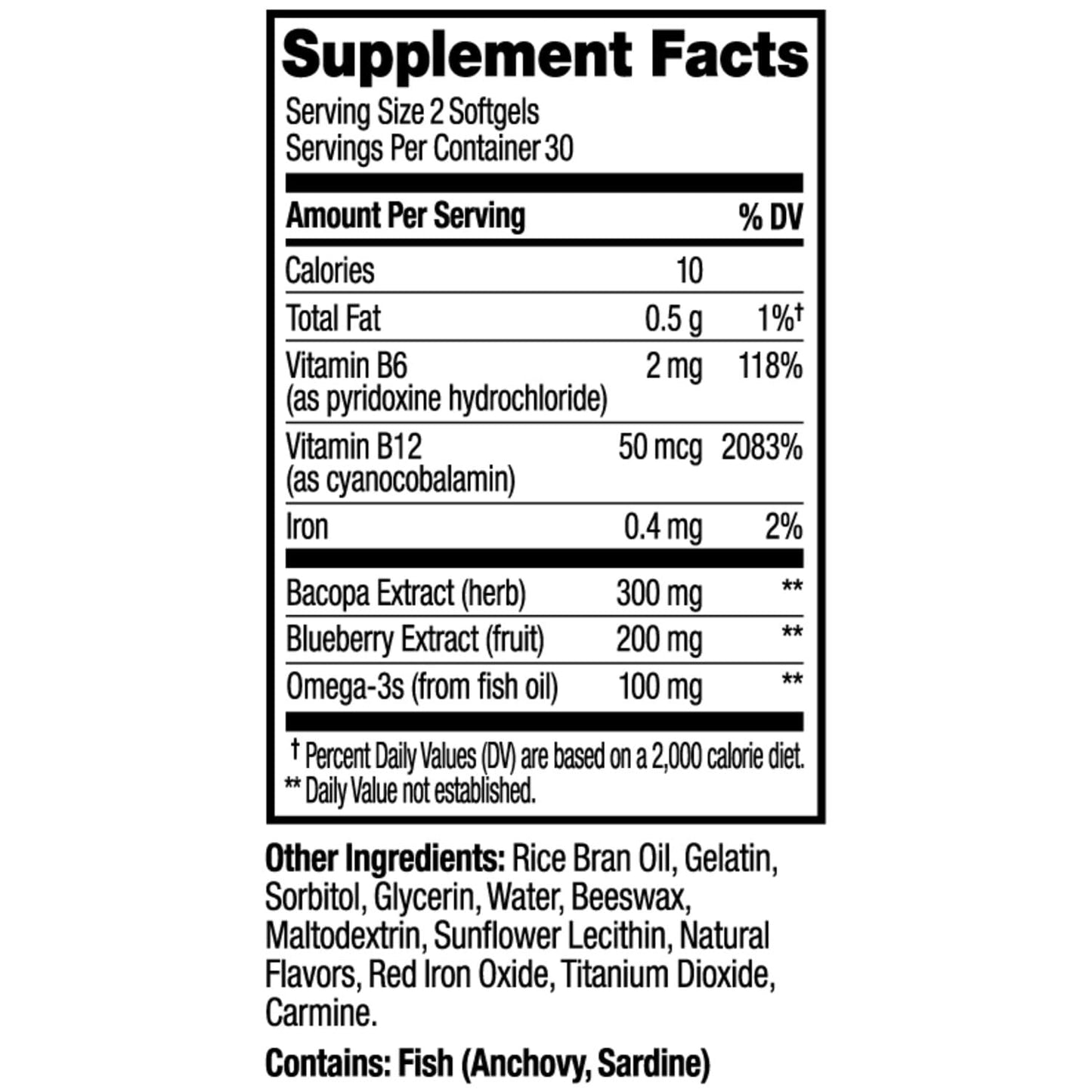 Caffeine free nootropic blend by OLLY for healthy brain function and learning
