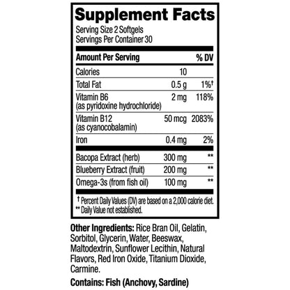 Caffeine free nootropic blend by OLLY for healthy brain function and learning