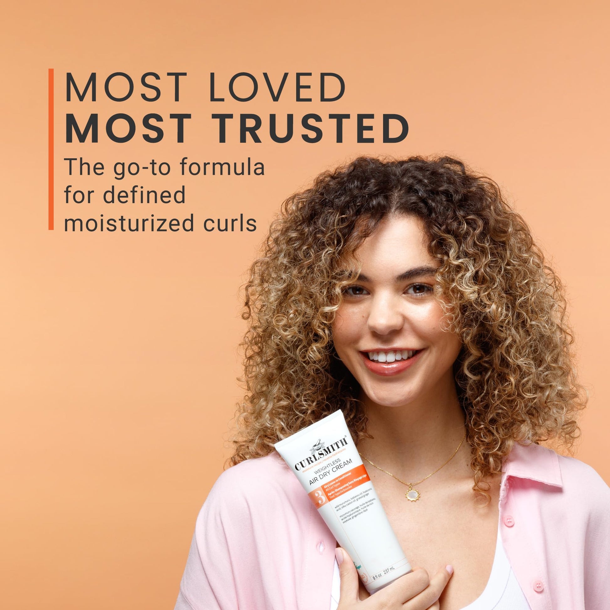 Vegan and cruelty-free certification logo on Curlsmith packaging