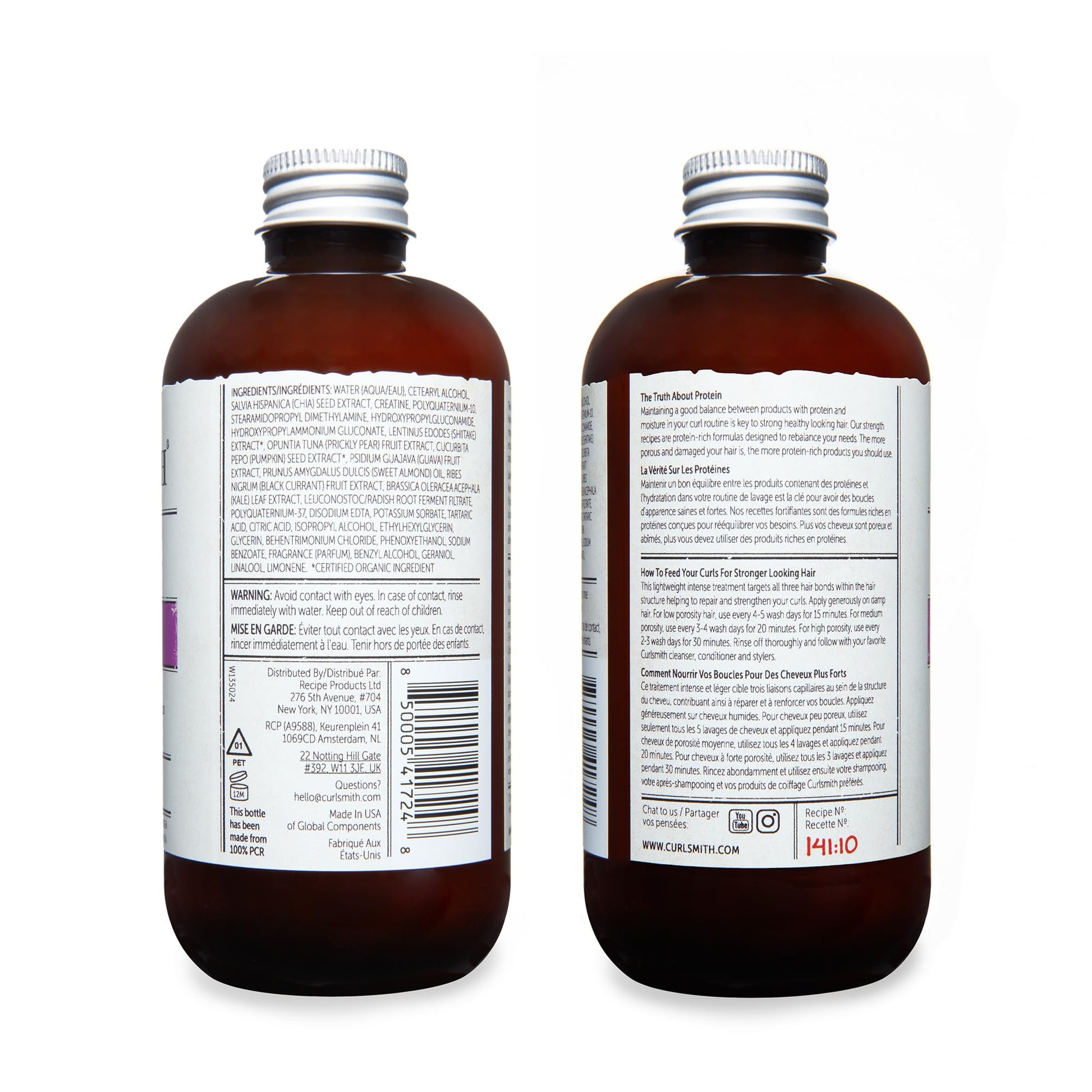 Curlsmith pre shampoo bond building salon style treatment packaging details