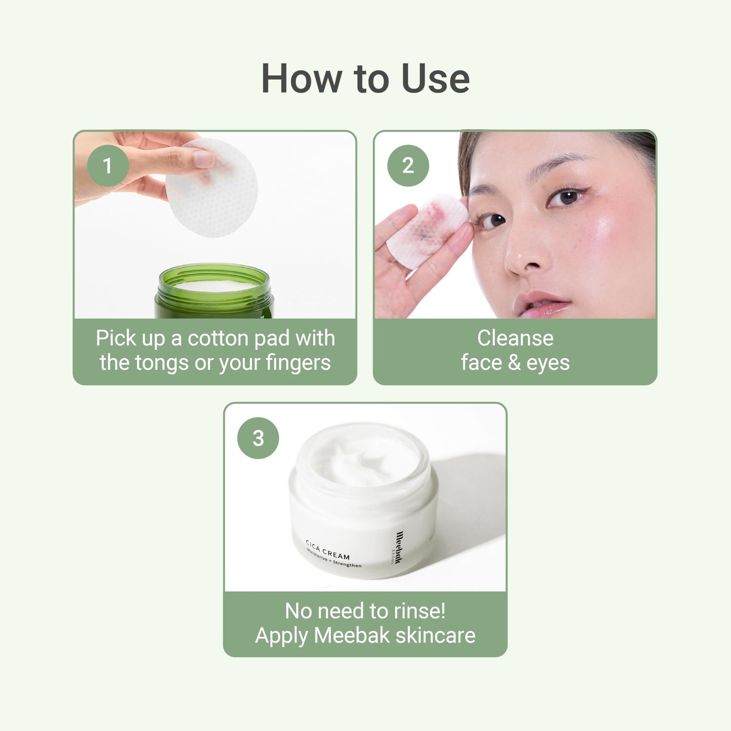 Cruelty free K beauty makeup remover pads jar with open lid