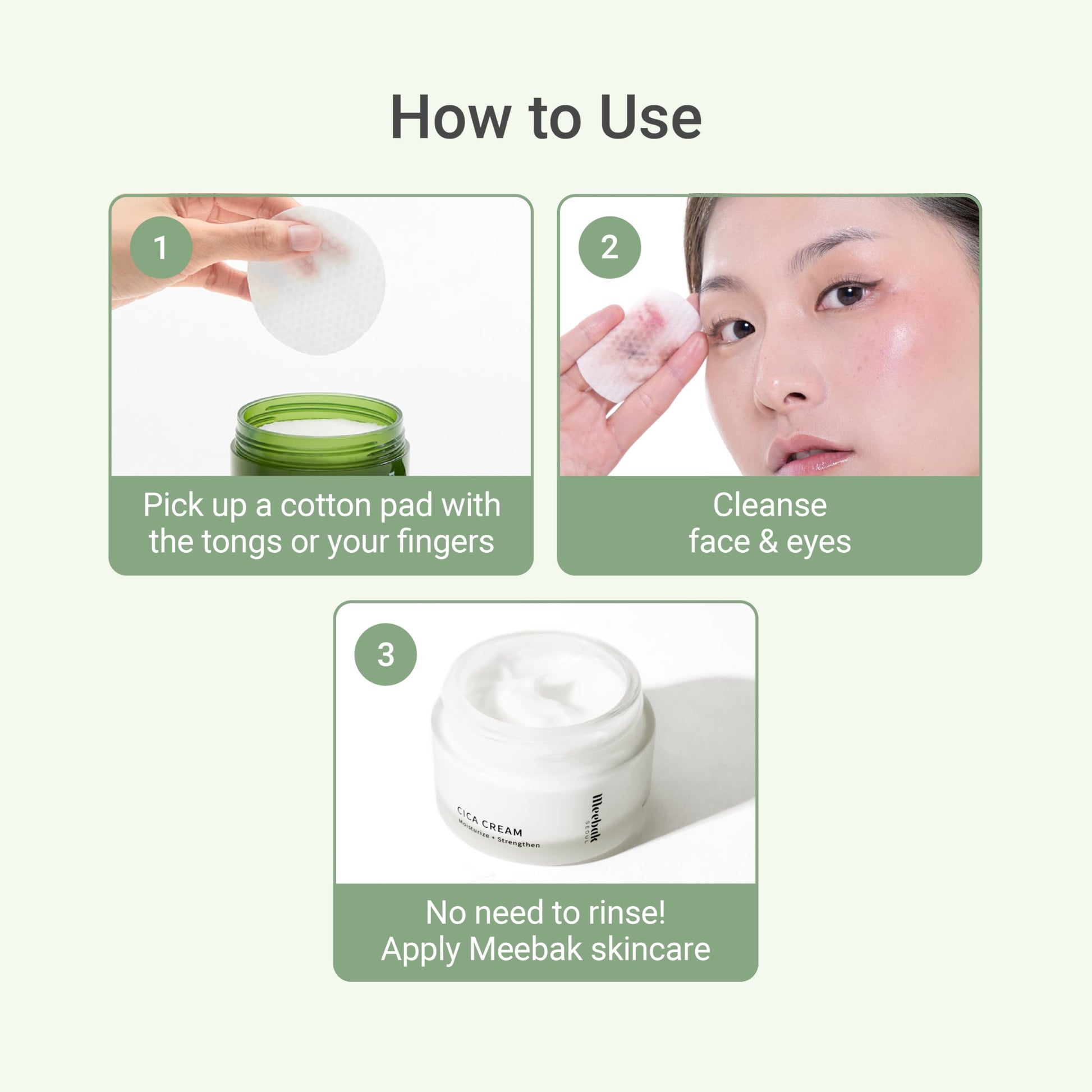 Cruelty free K beauty makeup remover pads jar with open lid