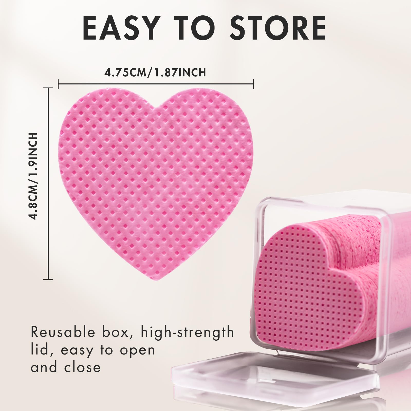 Tear resistant disposable cosmetic wipes for professional lash extension cleanup