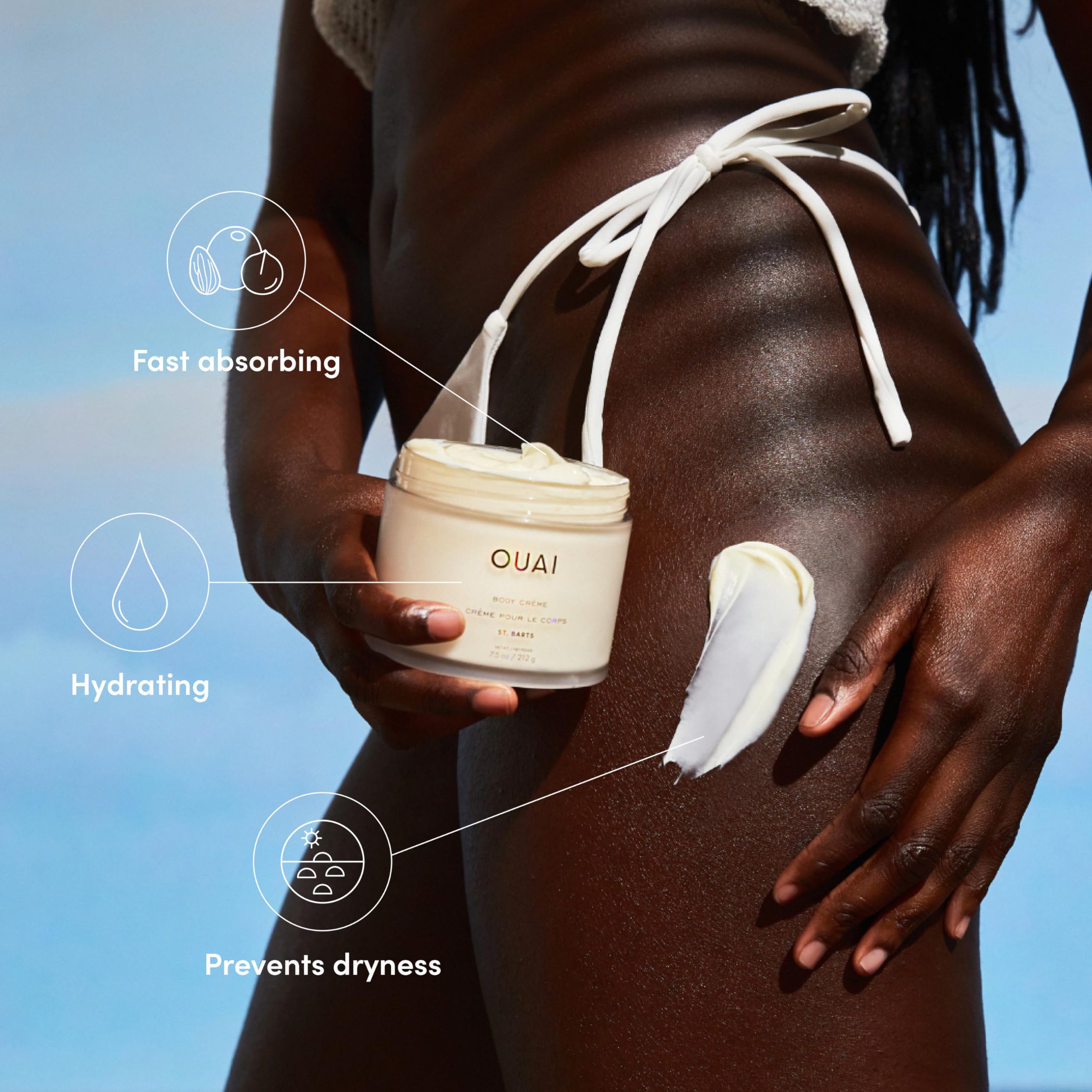 OUAI body moisturizer with cupuacu butter and squalane for skin hydration