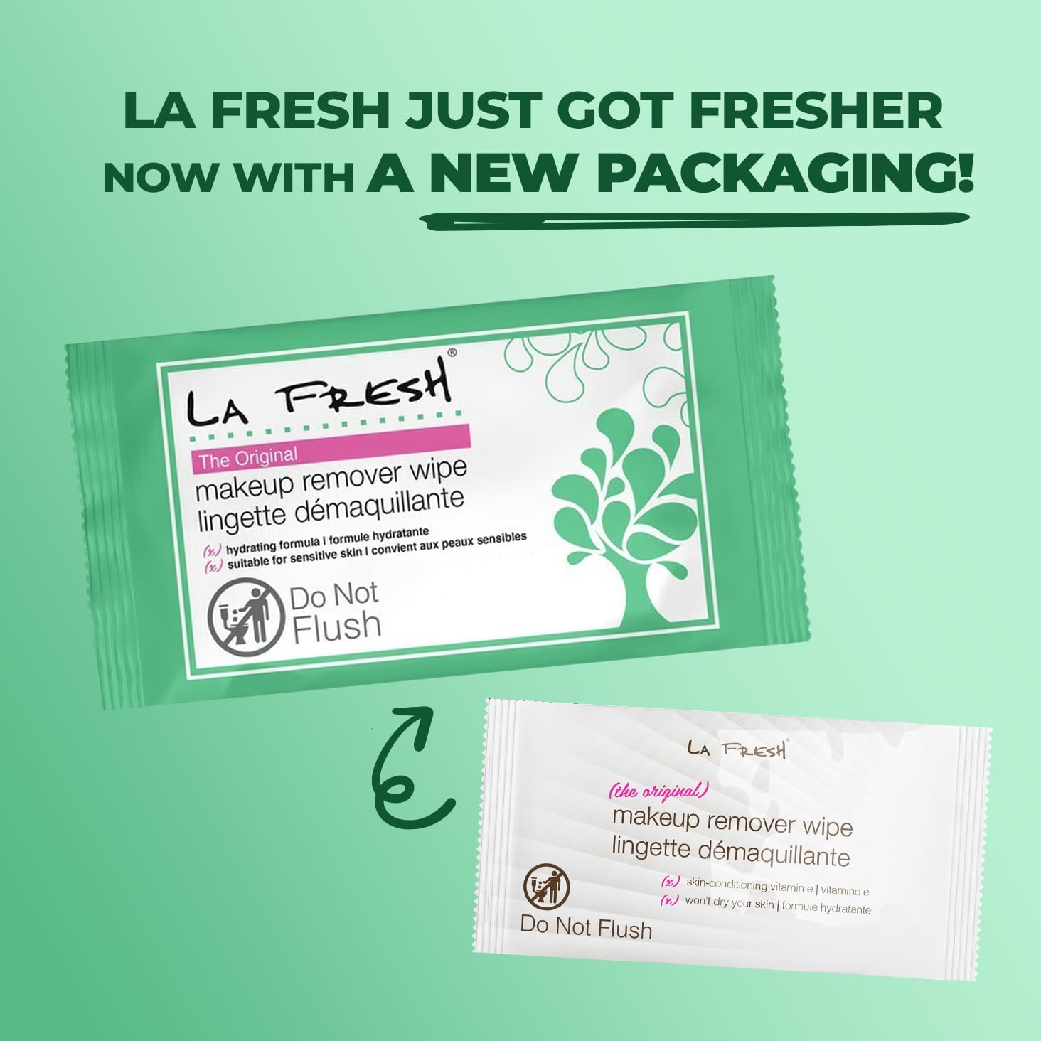 La Fresh resort collection makeup remover wipes full retail carton packaging