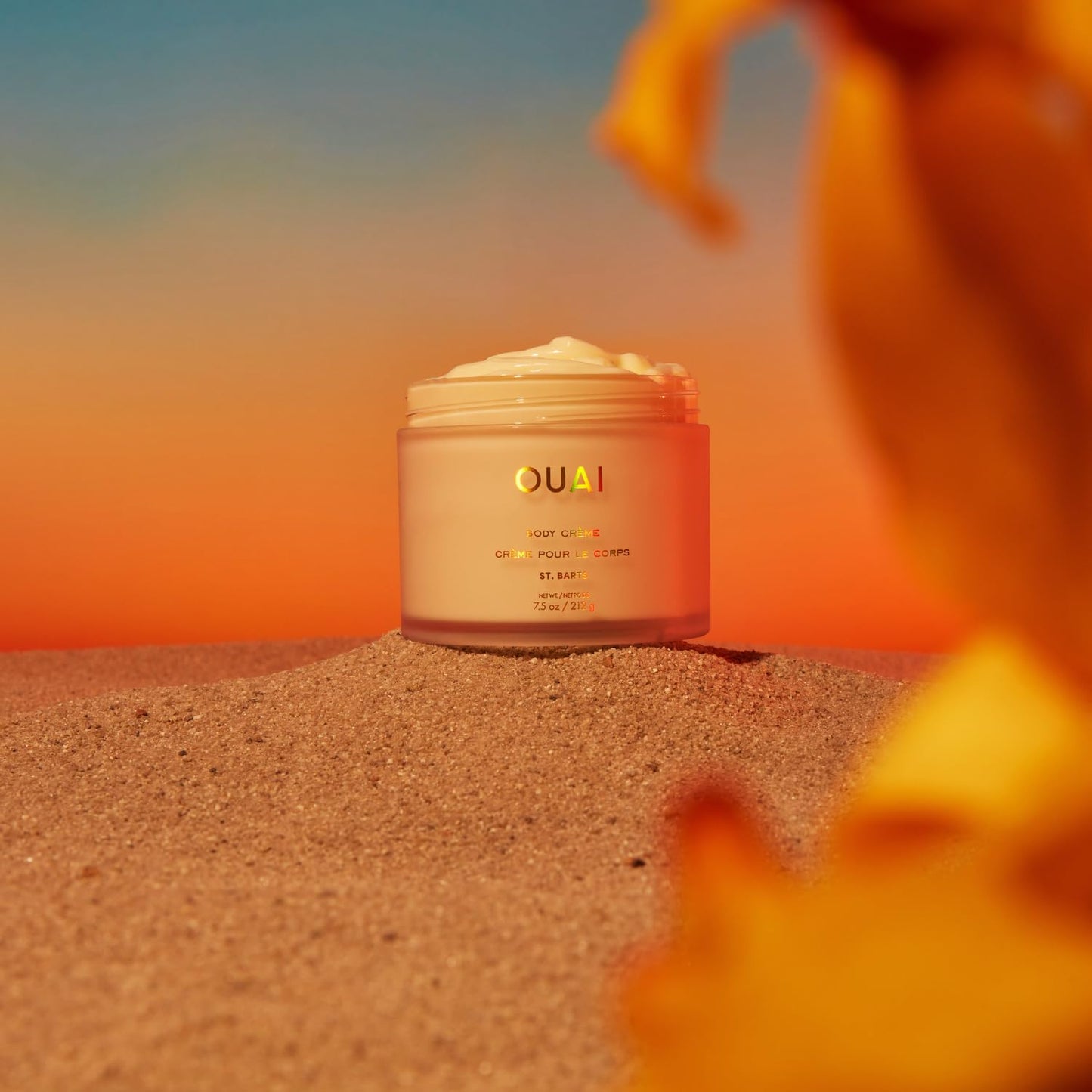Nourishing travel friendly 212 grams jar of OUAI body moisturizer