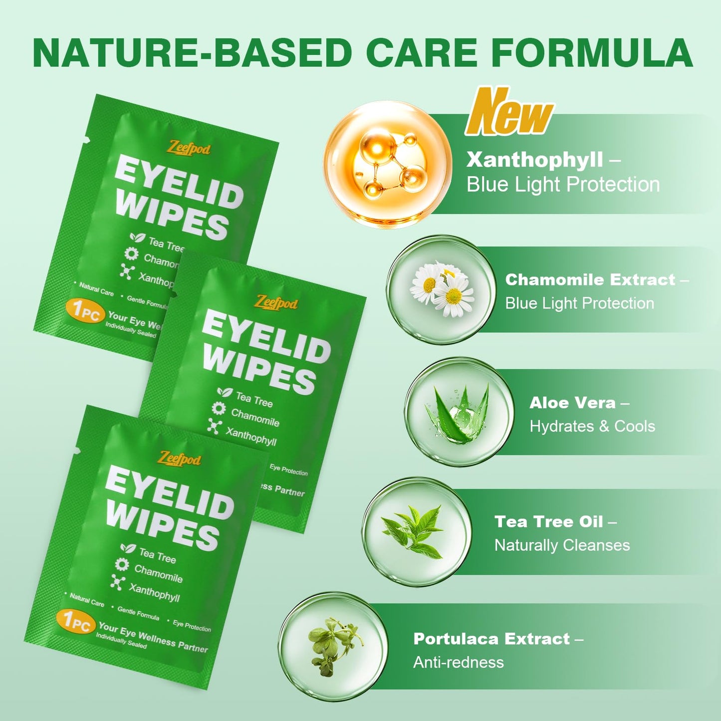 Textured surface of Zeefpod cleansing wipe for eyes